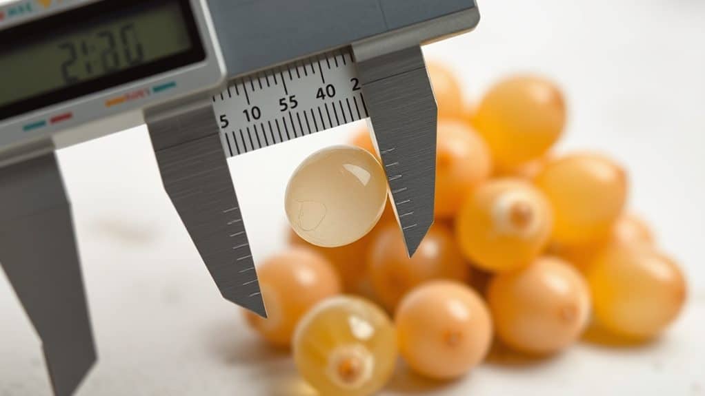 egg size measurement analysis