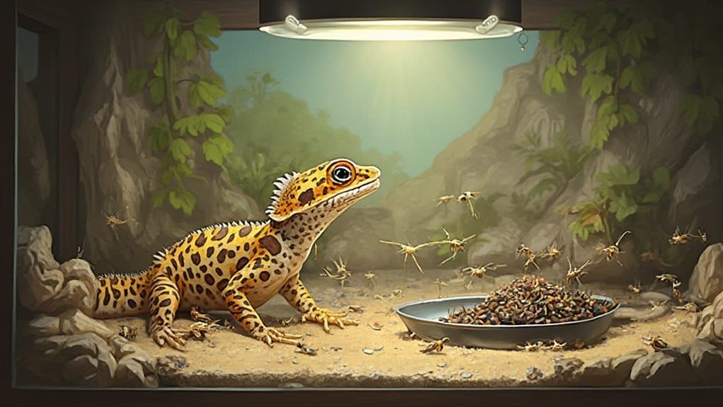 leopard gecko cricket consumption