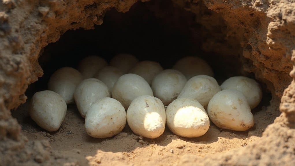 small oval shaped delicate eggs