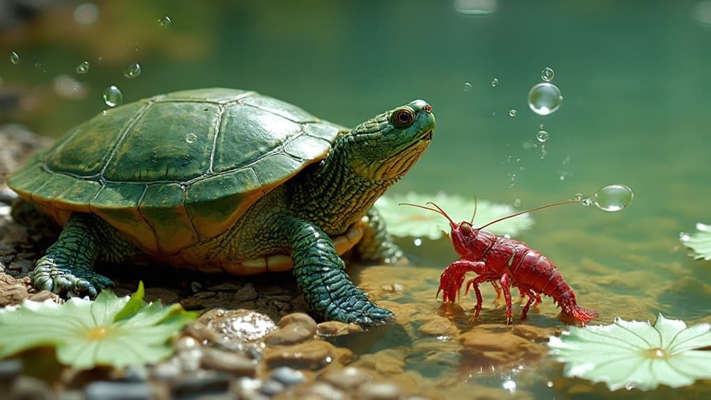 turtles consume crayfish occasionally