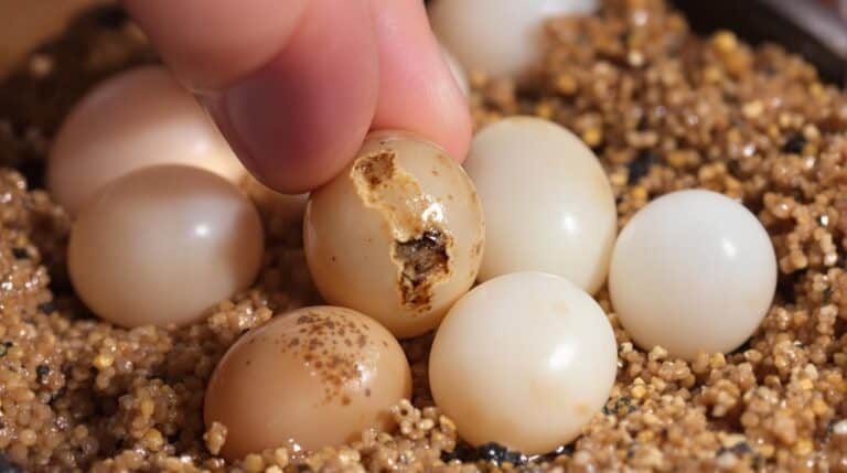 assess bearded dragon eggs